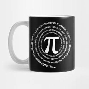 Pi Sign Sequence Spiral Design Mug